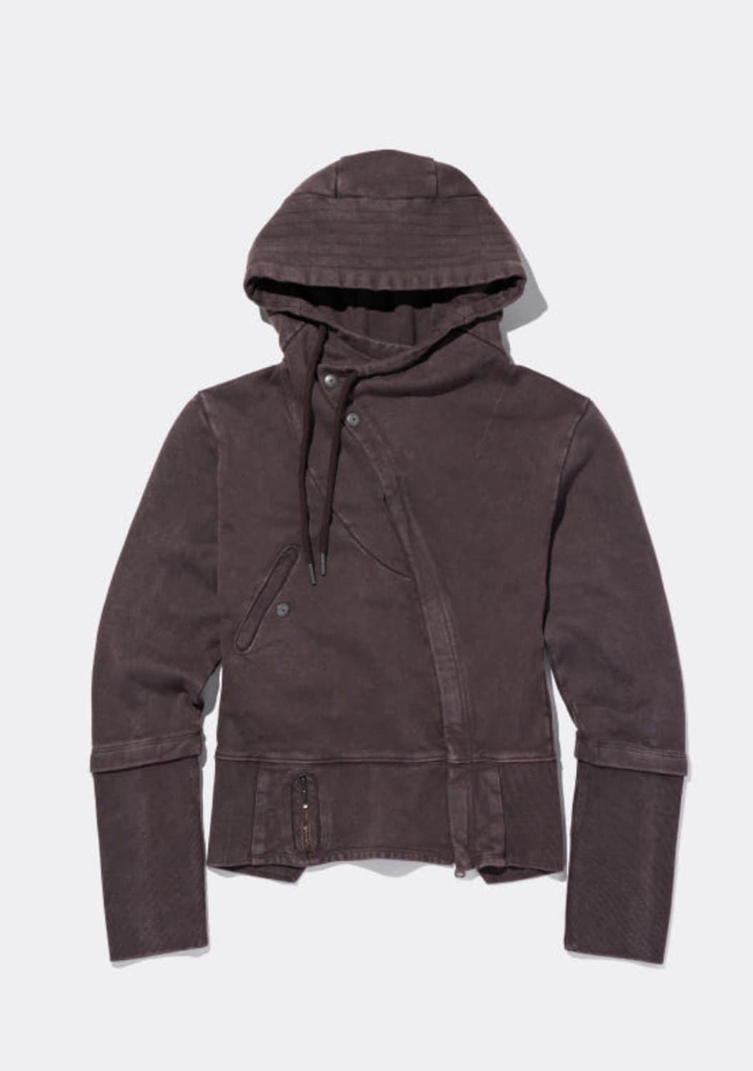 미스치프 ASYMMETRIC HOODIE ZIP-UP-PURPLE BRO 상품이미지1