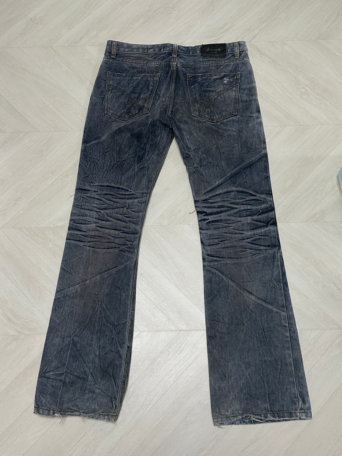 00’s JPN SUE 플레어 하드 워싱 데님 팬츠 상품이미지2