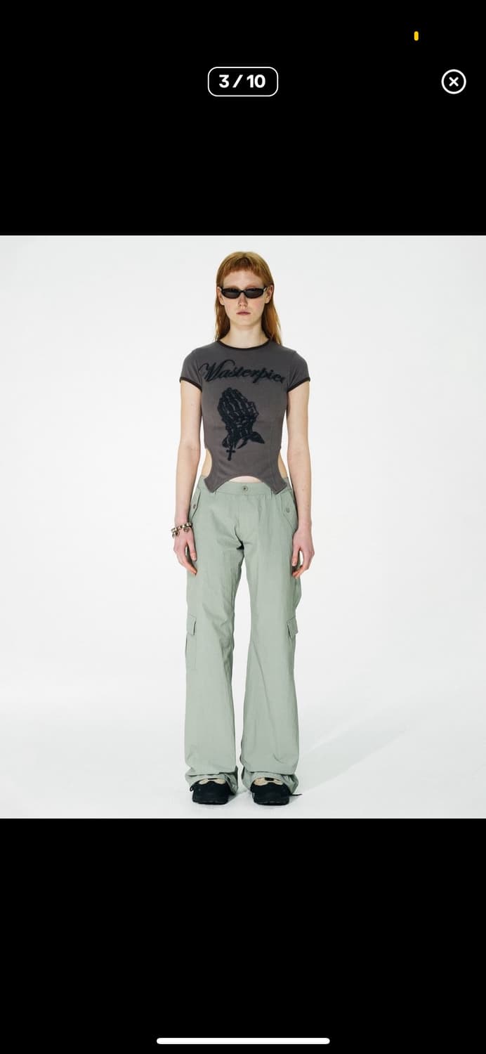 [단종]스컬프터 Masterpiece 코르셋 라인 크롭탑 티셔츠 탑 상품이미지3