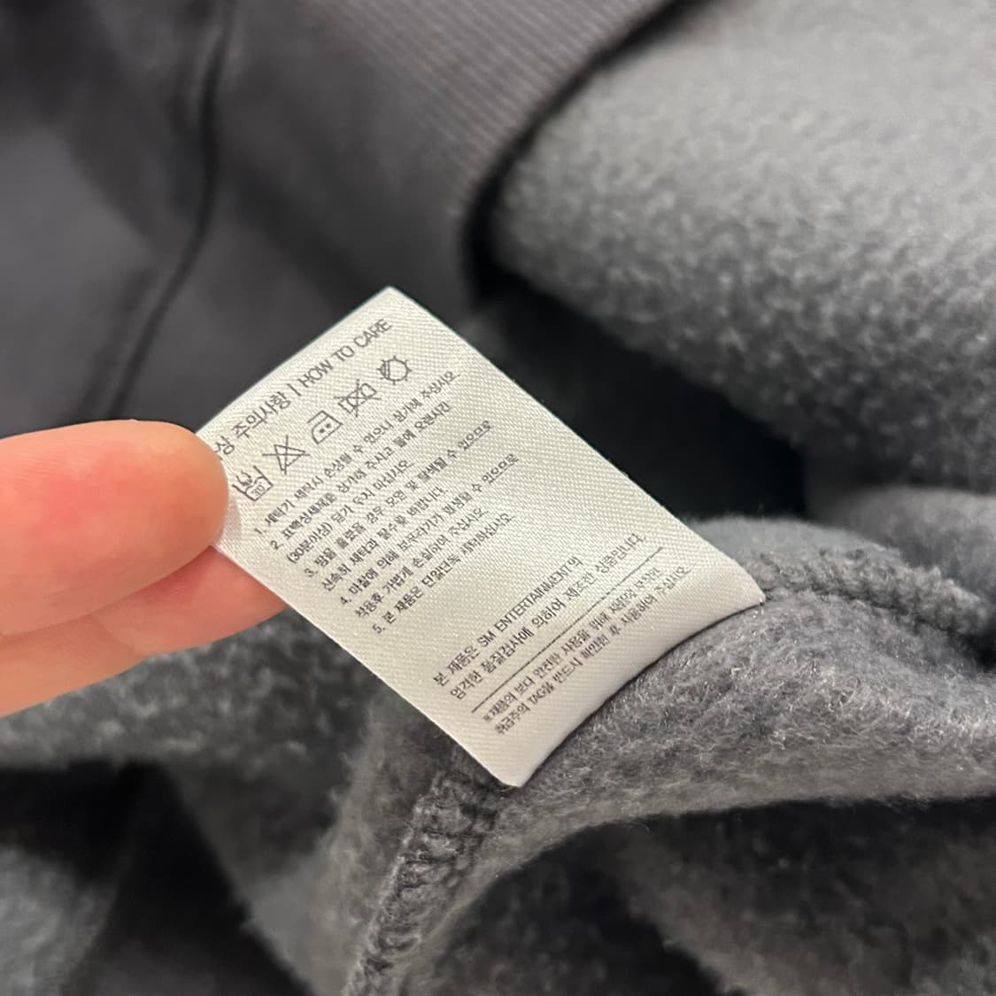 [F] 라이즈 기모 후드티 그레이 B101 상품이미지7