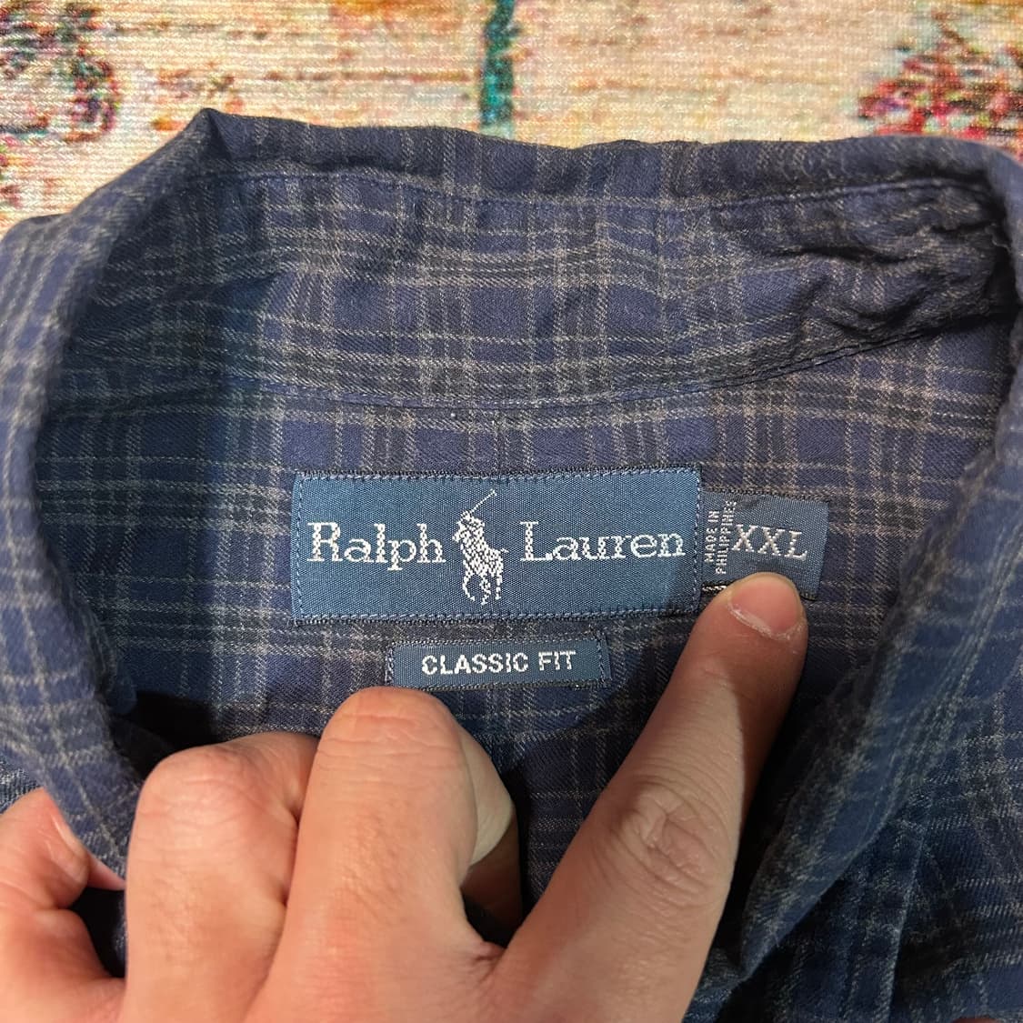 [2XL] 90s 폴로 랄프로렌 포니 체크 셔츠 상품이미지3