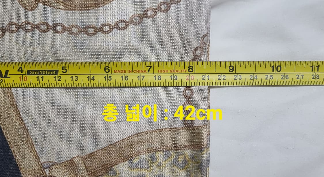 ELLE 엘르 실크 100% 체인 레오파드 스카프 상품이미지7