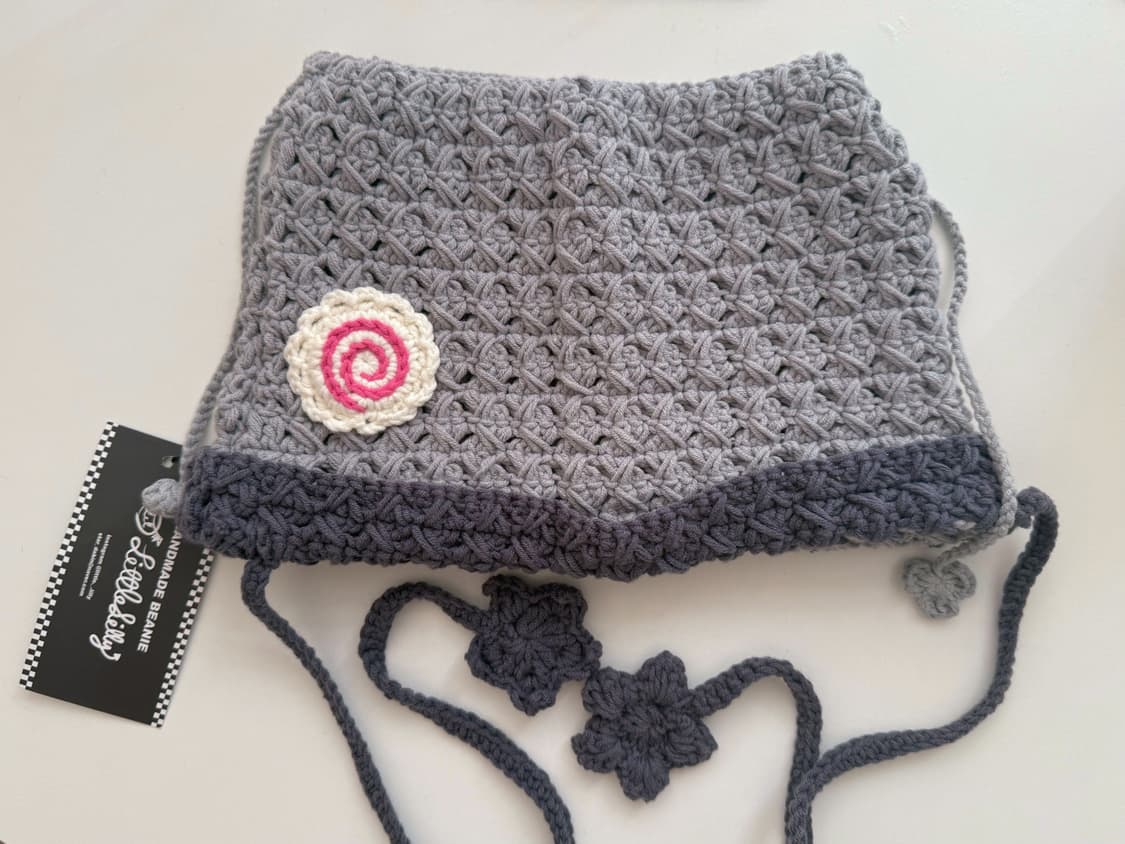 리틀릴리 캣비니 수제뜨개비니 상품이미지1