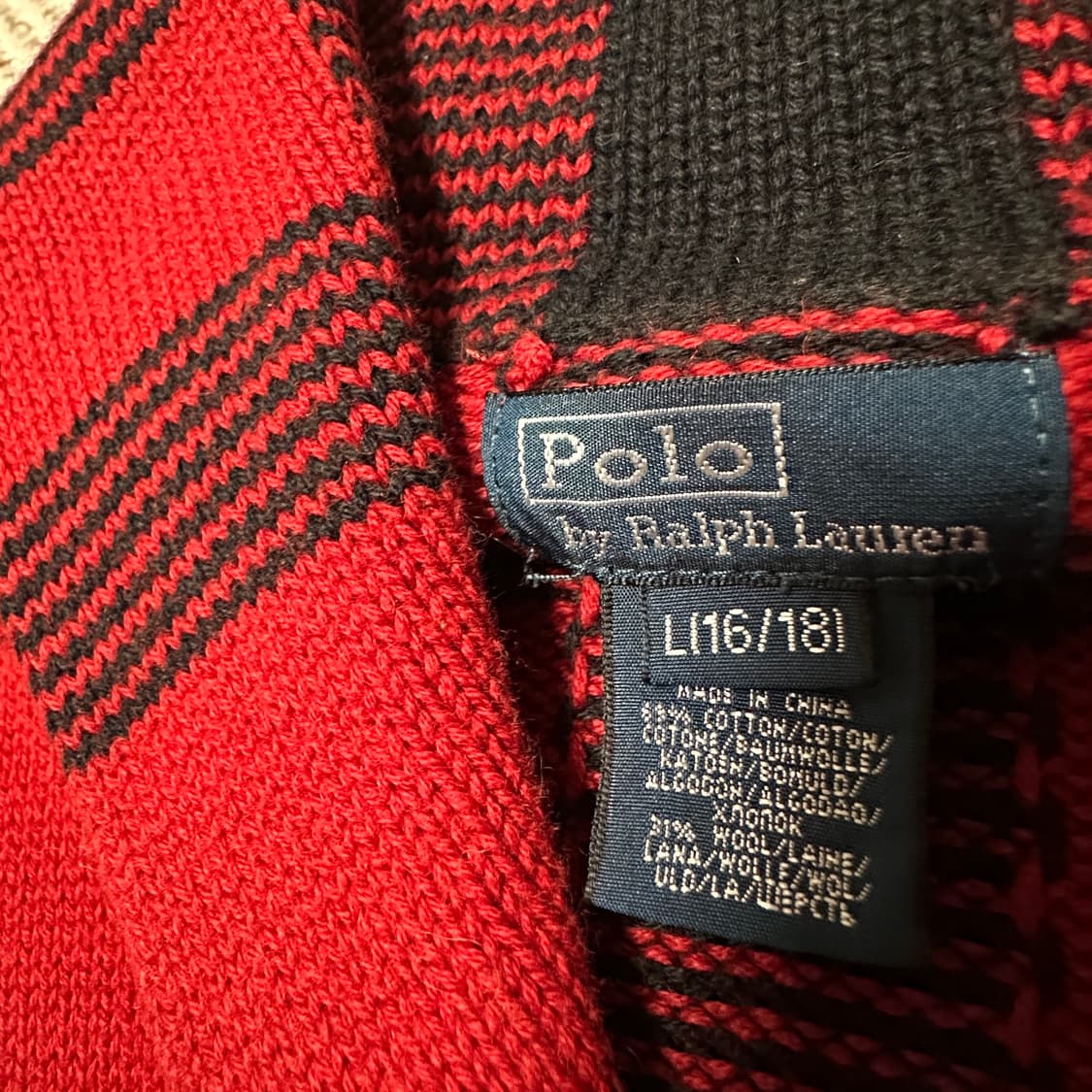 POLO RALPH LAUREN elbow patch knit red 상품이미지3
