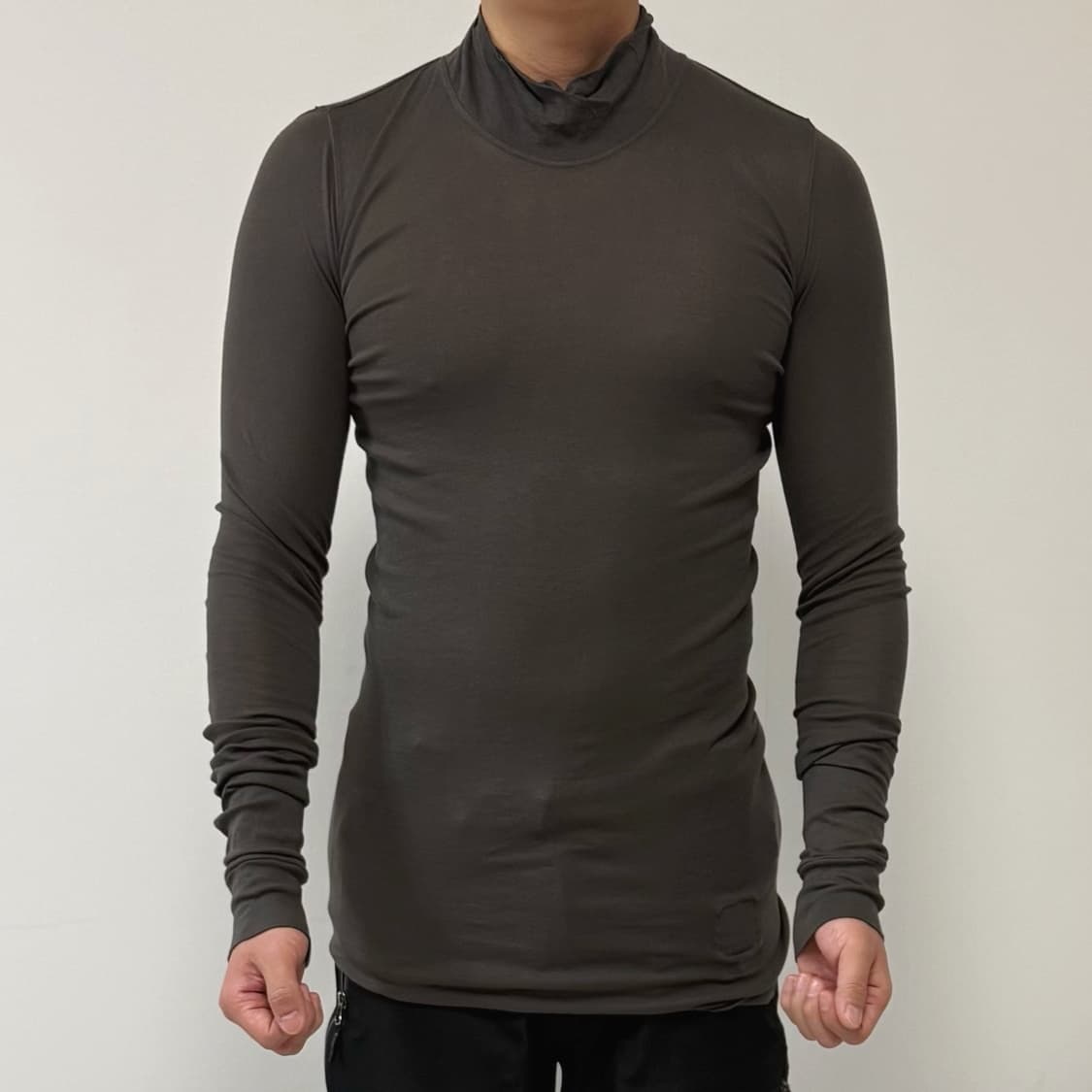 릭오웬스 09FW 다크쉐도우 넥 롱슬리브 다크 더스트 상품이미지1