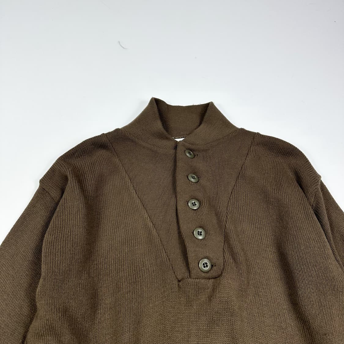 (수선존재) 오리지널 미군 5버튼 헨리넥 니트 스웨터 M 상품이미지2