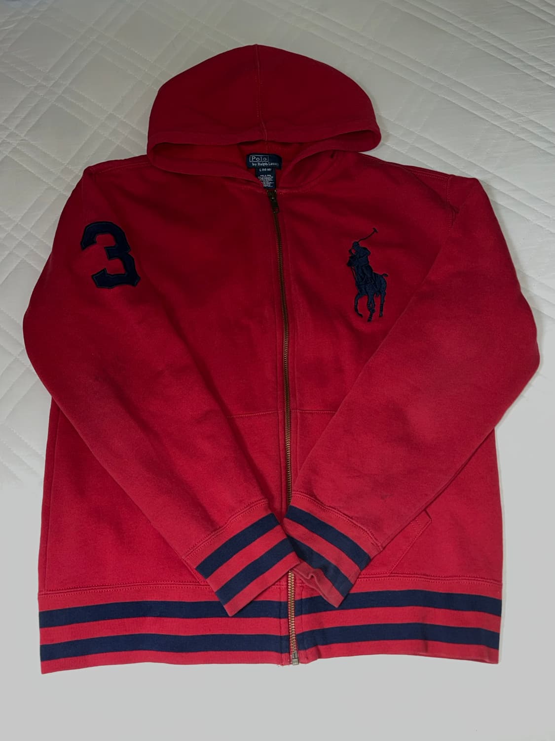 폴로 랄프로렌 빅포니 레드 후드집업  상품이미지1