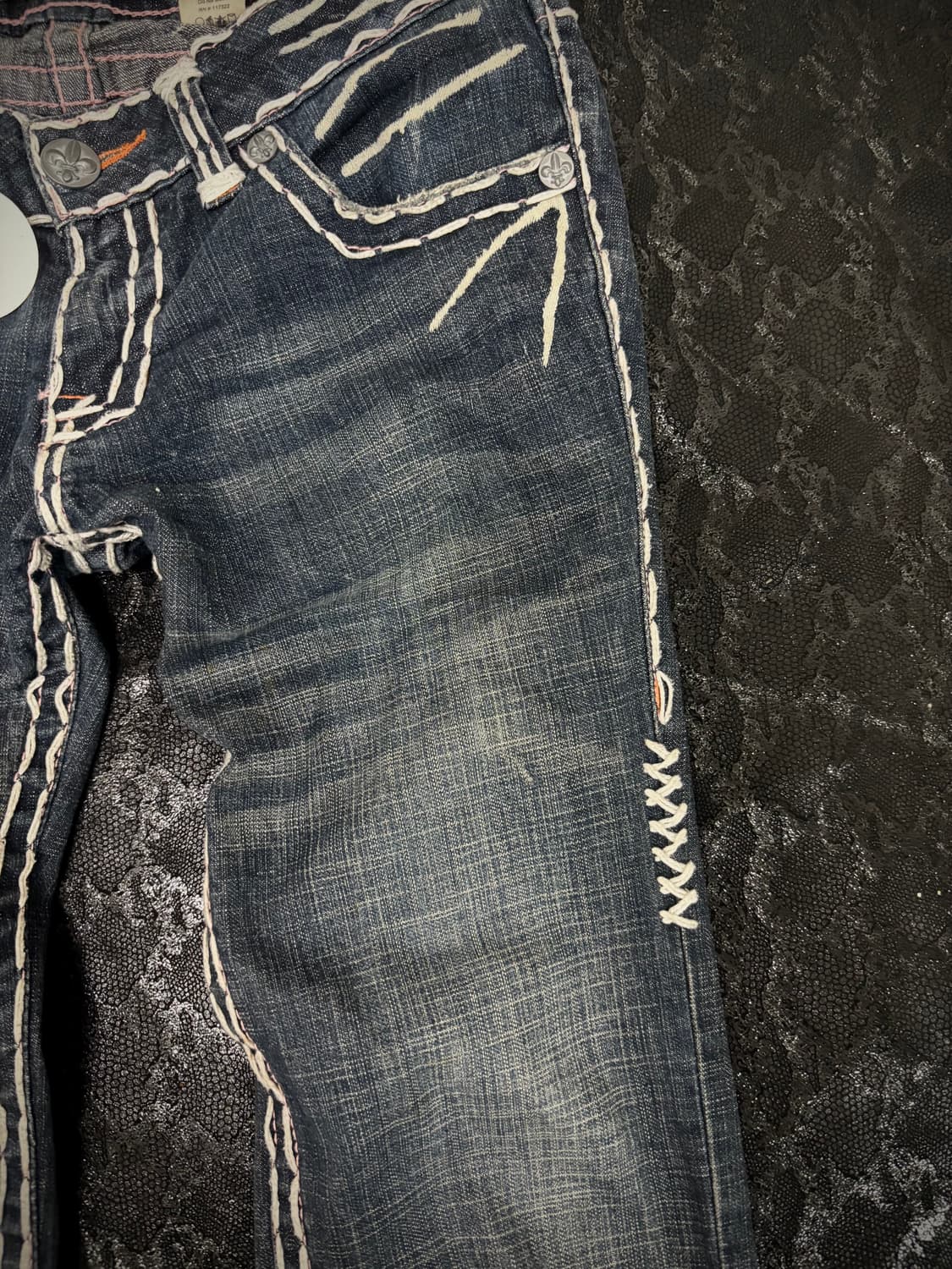 ”00’s Cross Detail straight fit Denim Pa 상품이미지6
