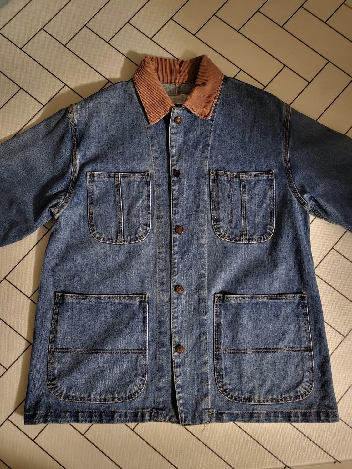 데님 청자켓 남녀공용 핏 상품이미지1