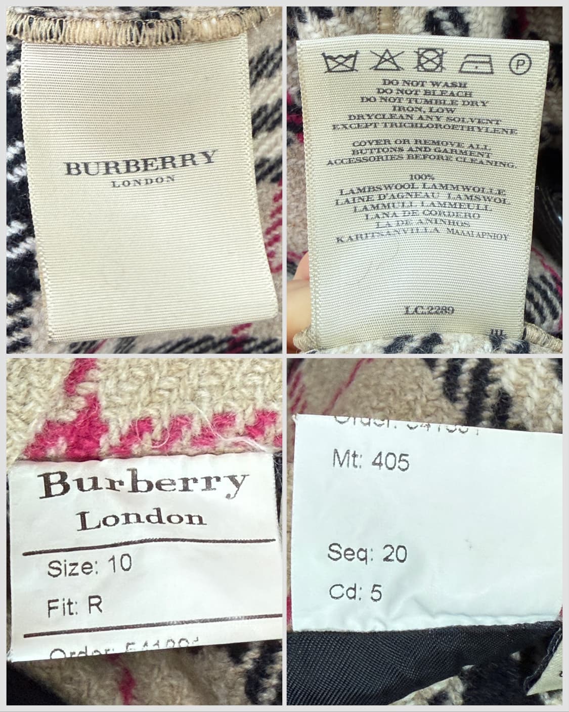 버버리 런던 노바체크 울 더플 코트 상품이미지9