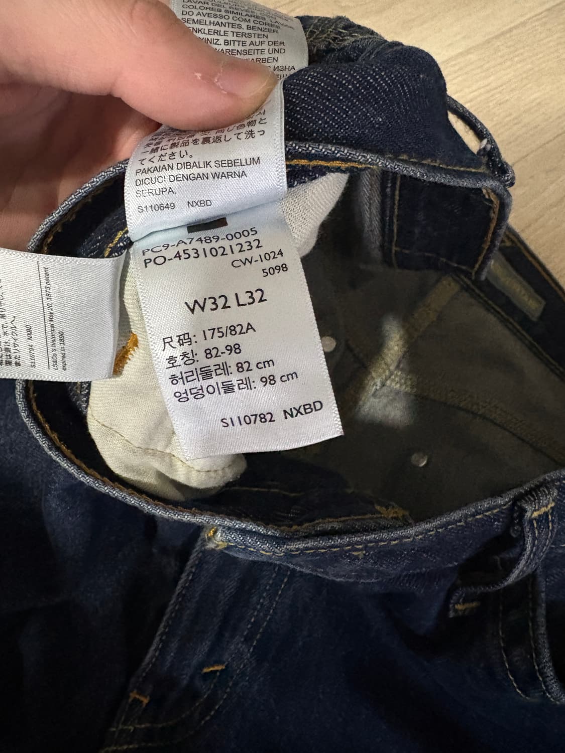 리바이스 실버탭 배기 카펜터 진 다크인디고 W32 L32 상품이미지7