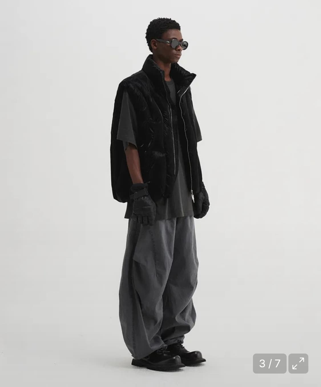 디앤에스알 가먼트 다잉 커브드 팬츠 차콜 상품이미지3