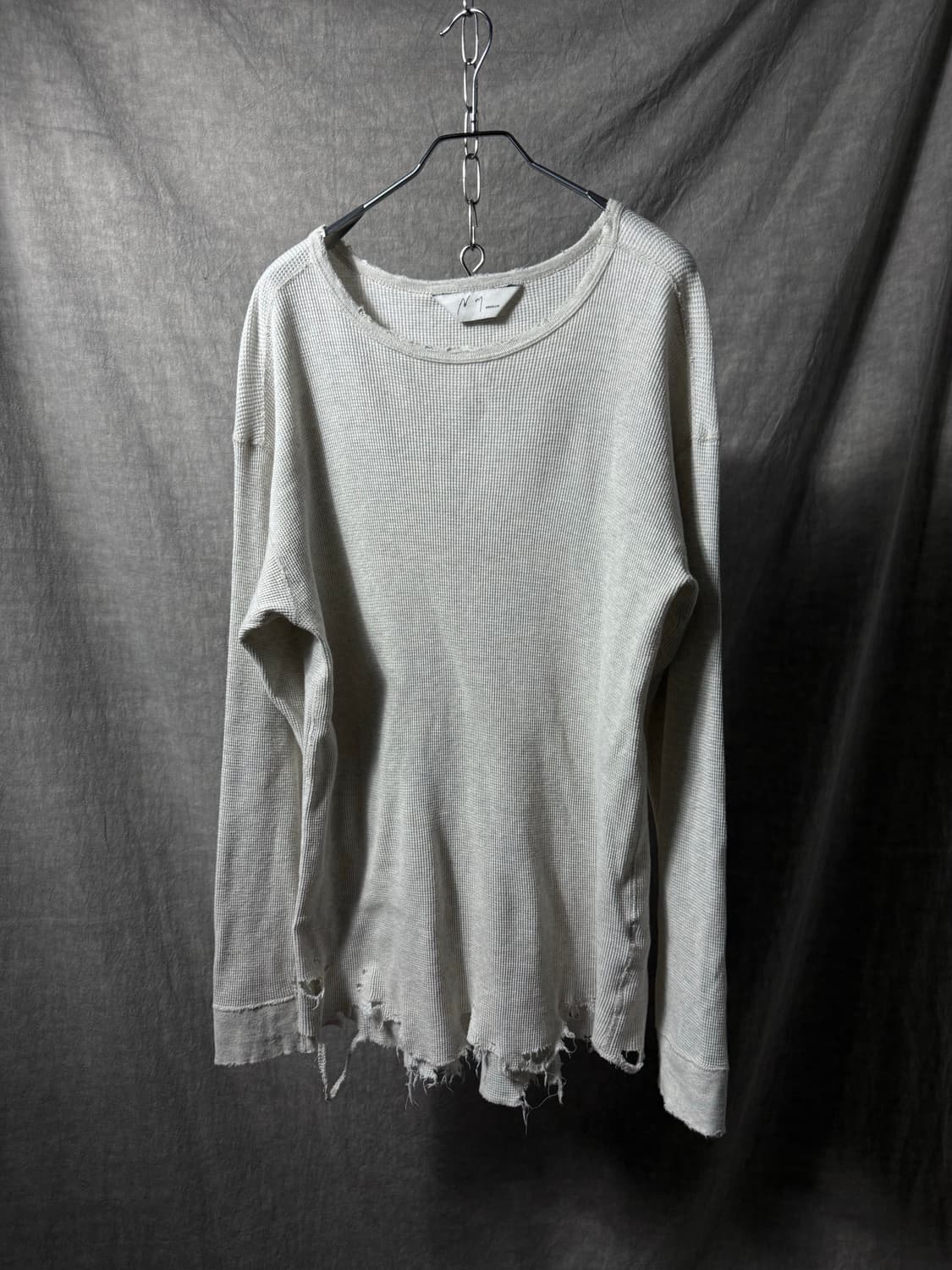 ANCELLM Distressed Waffle Knit 상품이미지1