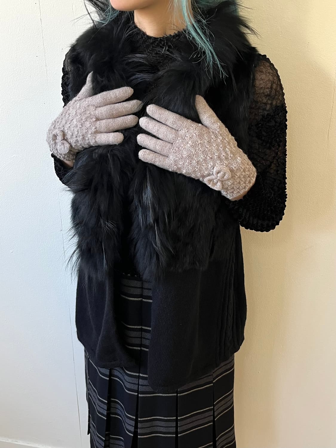 Vtg 오트밀 스웨터 장갑 상품이미지7