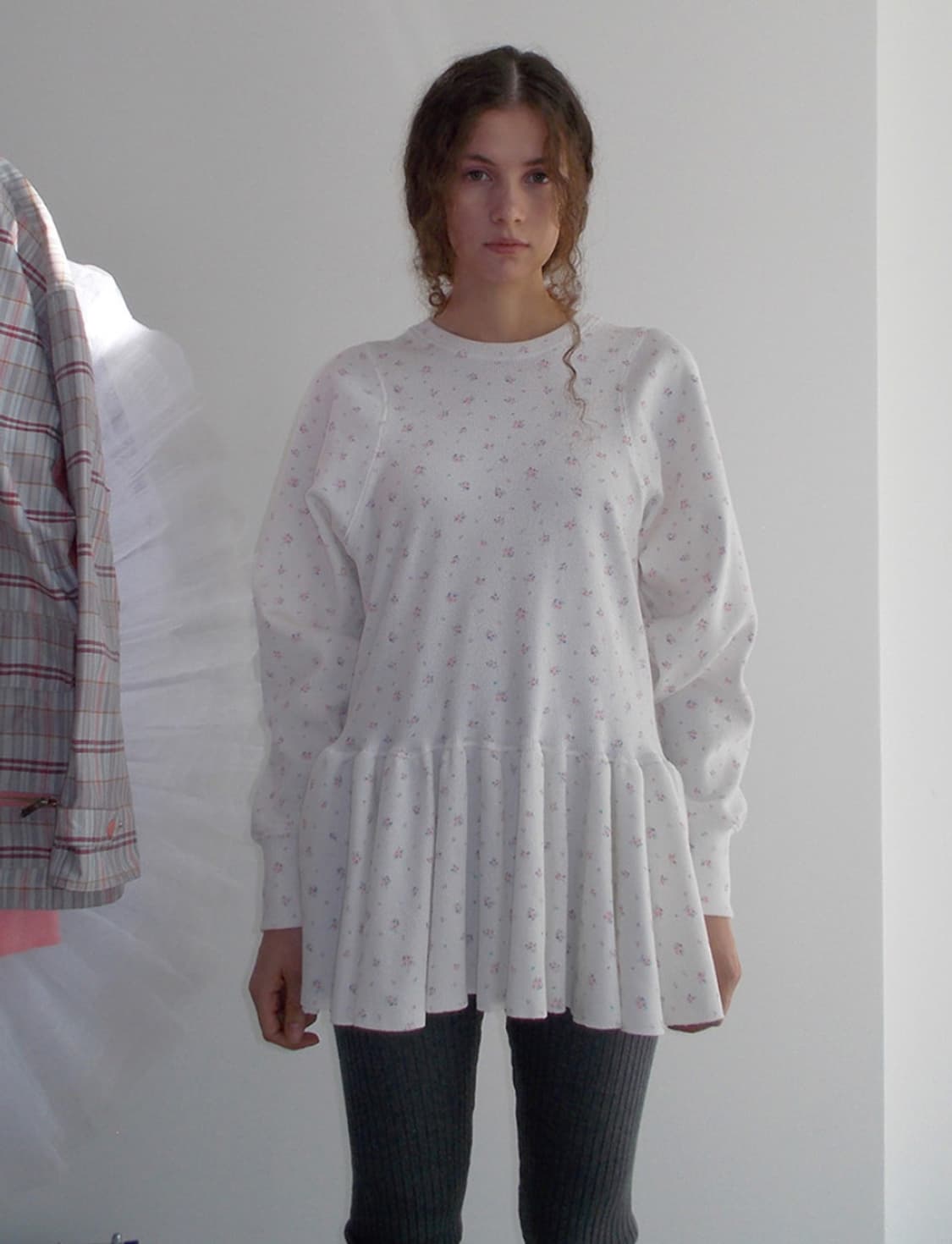 프레클 와플 플레어 맨투맨 드레스 상품이미지1