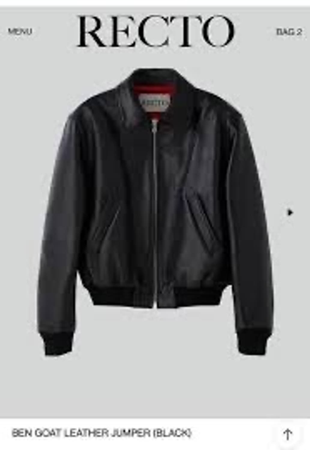(M)렉토 벤 고트 레더 자켓 상품이미지1