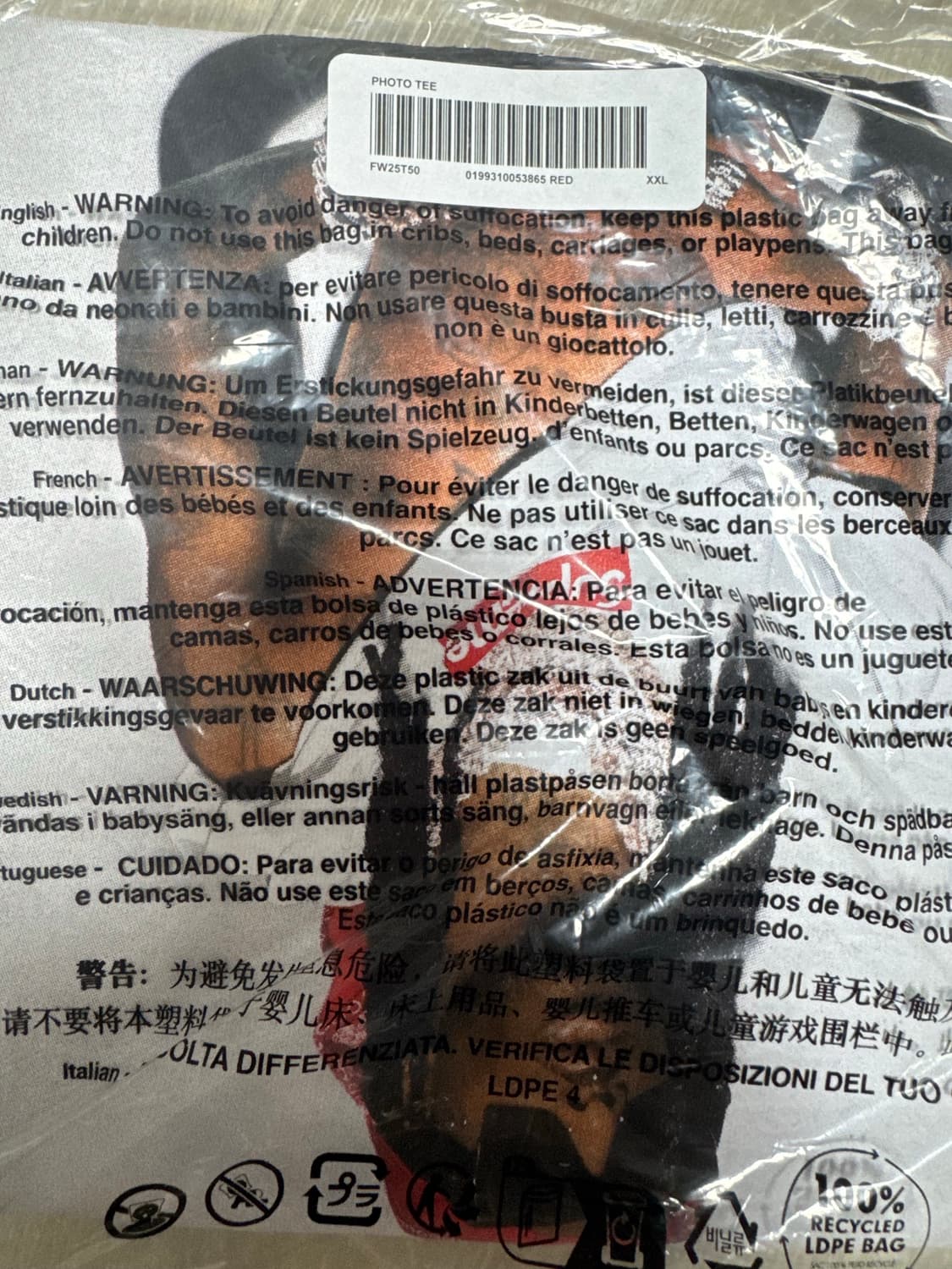 슈프림 카티 포토티 레드 xxl  상품이미지2