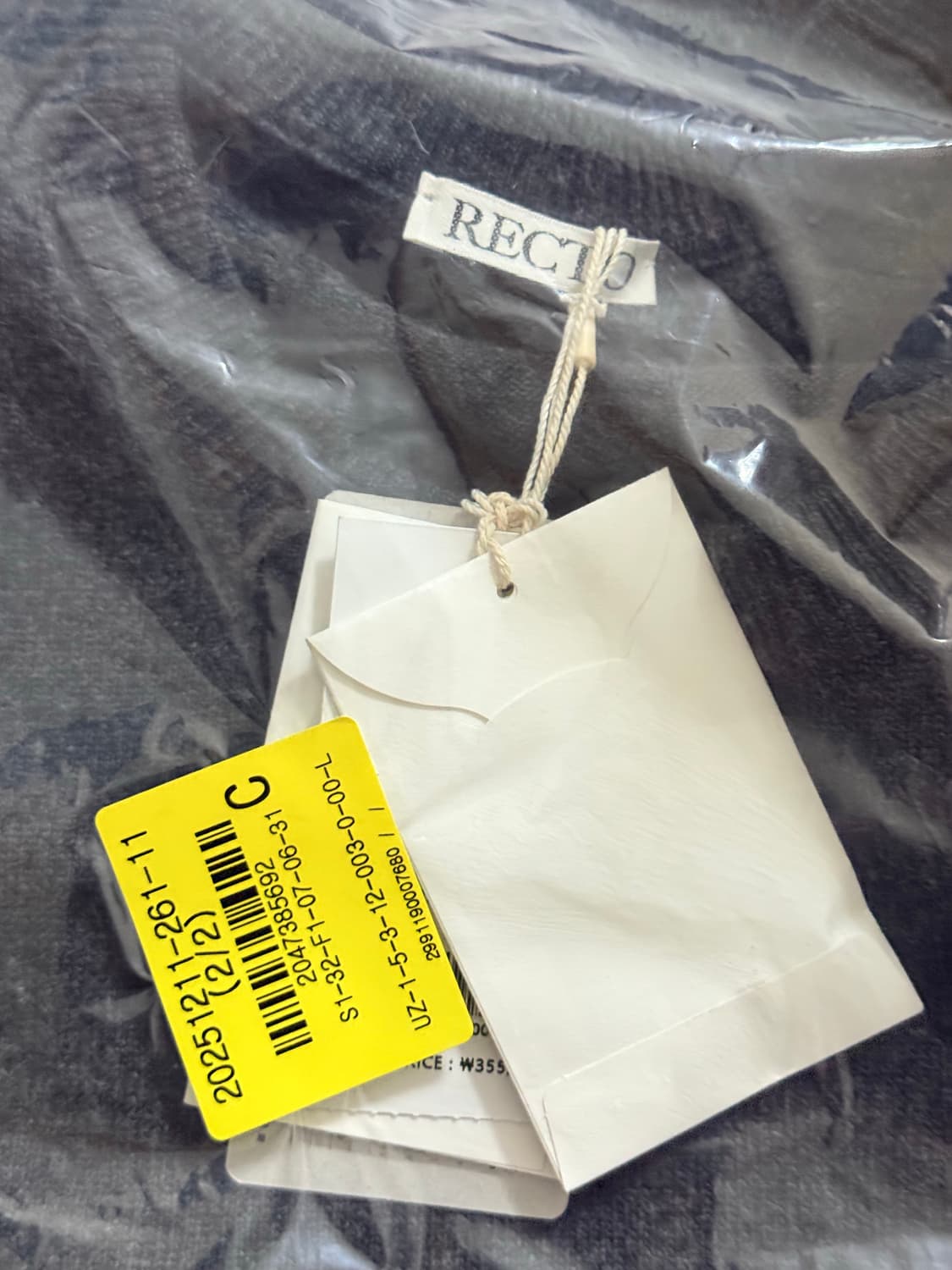 25fw렉토  남성 셔츠 커프스 디테일 니트 탑 L 상품이미지9