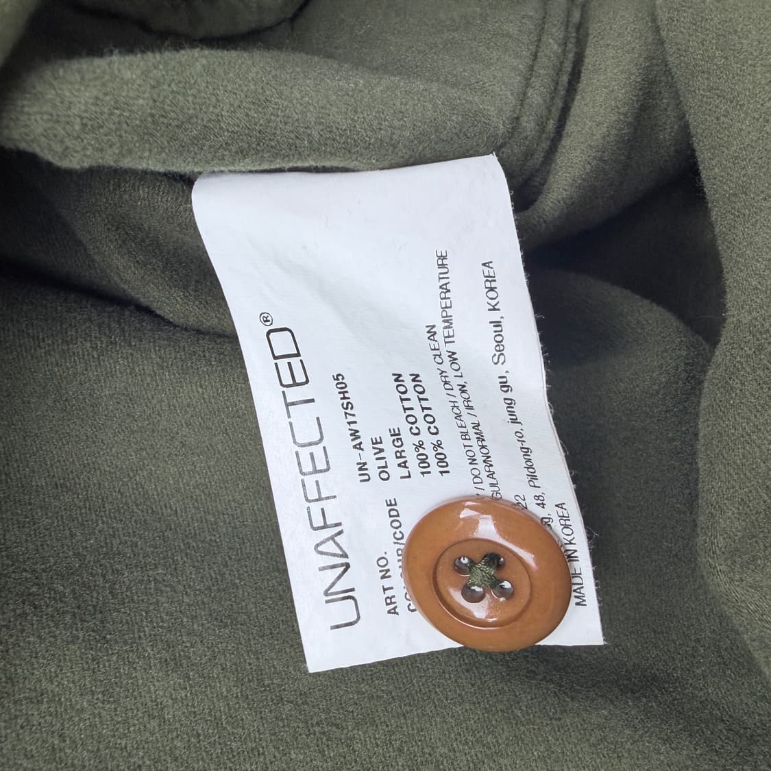 언어펙티드 퍼티그 올리브색상 셔츠자켓 상품이미지4