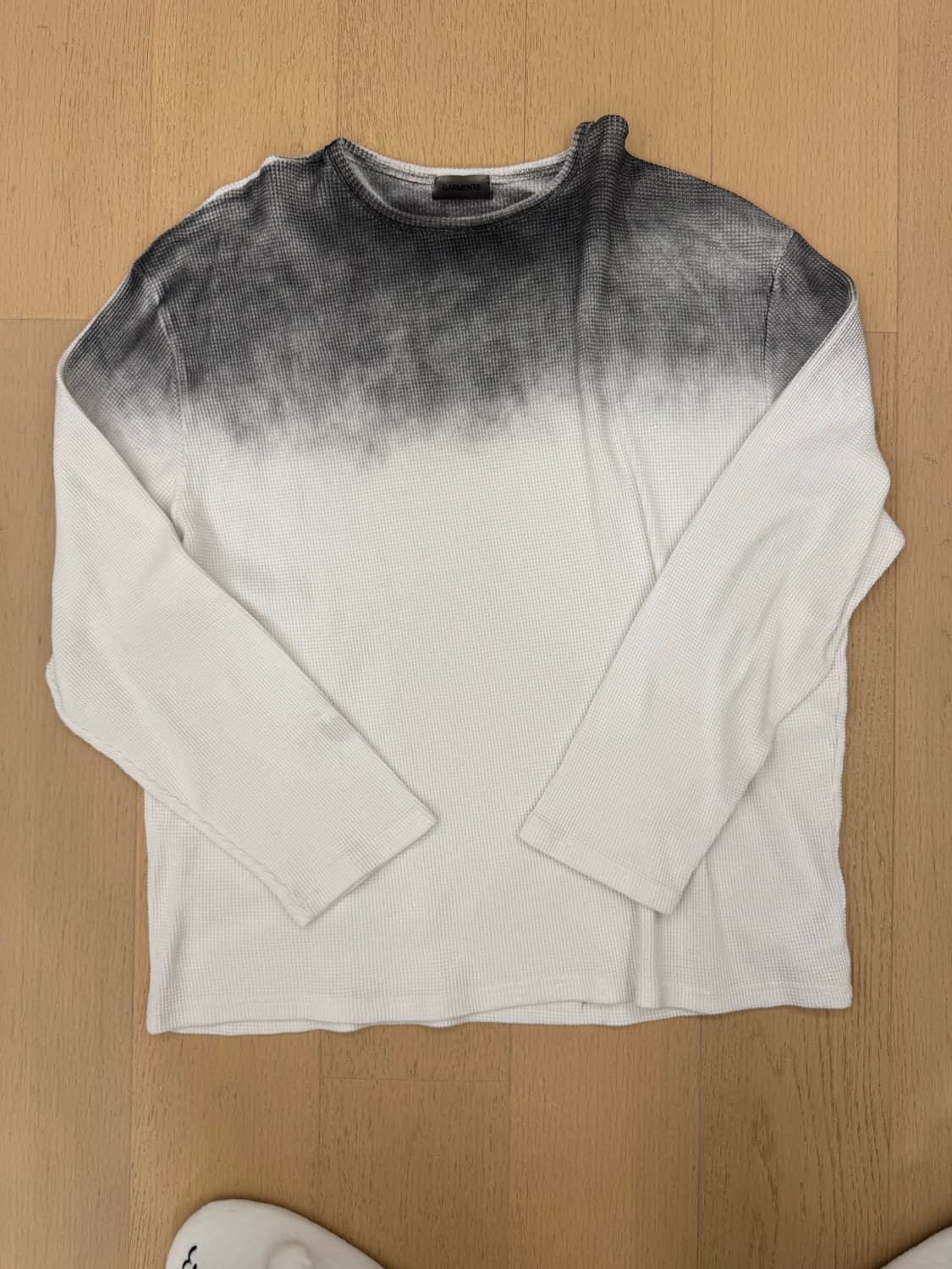 Garments 프린팅 디테일 롱슬리브 탑 화이트 상품이미지1