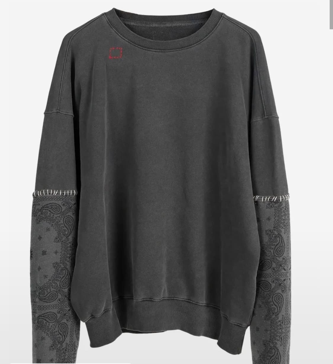 투스페이스 피그먼트다잉 맨투맨 차콜 상품이미지1