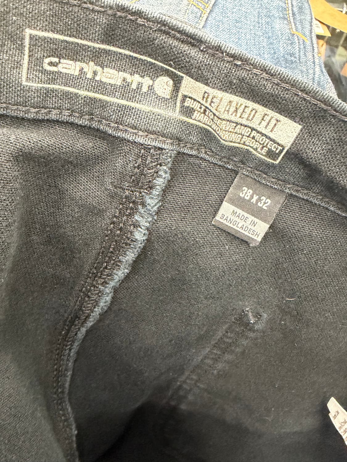 칼하트 더블니 팬츠 블랙 blk 상품이미지6