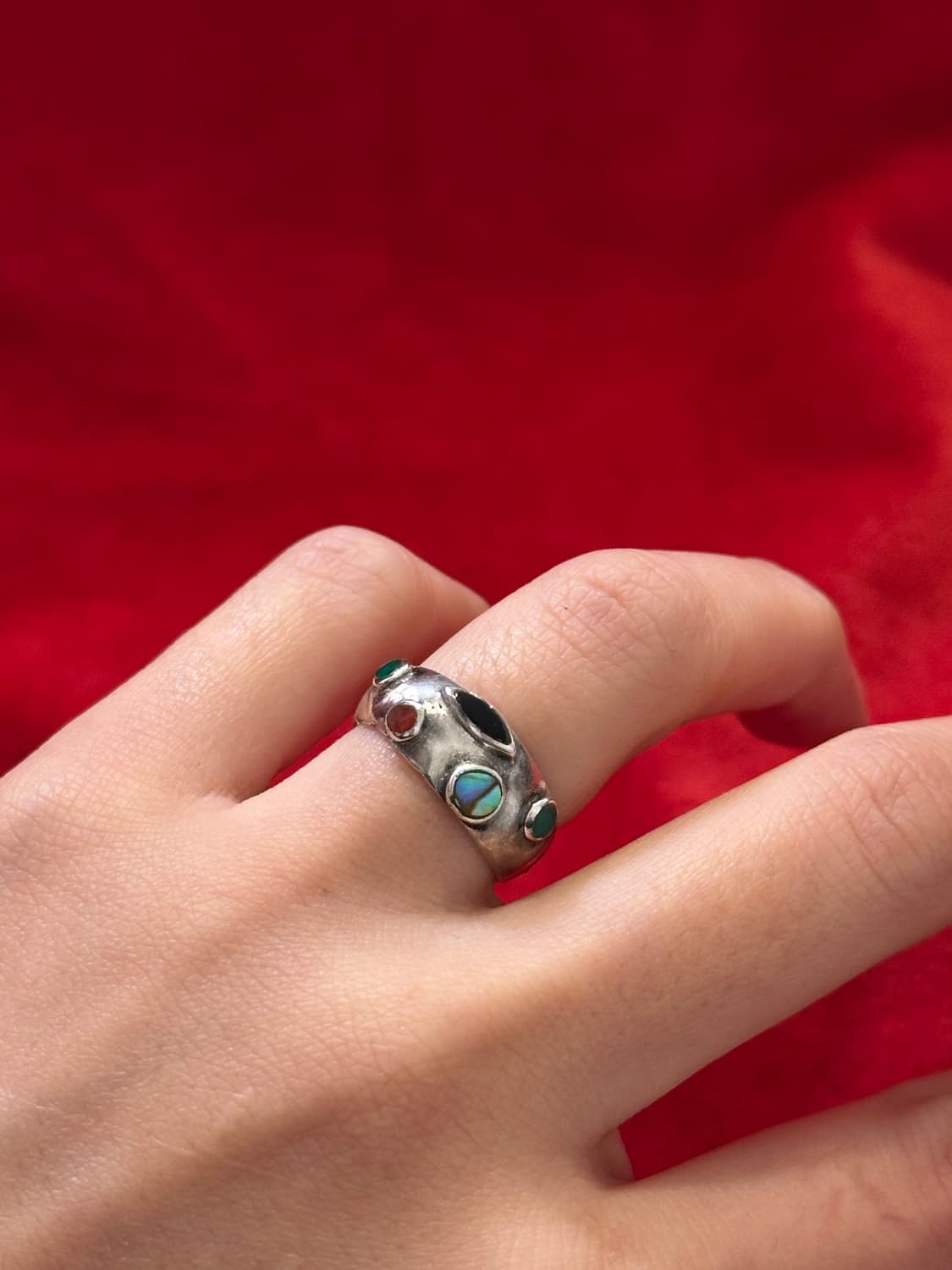 Vintage gemstone 925silver ring 상품이미지2