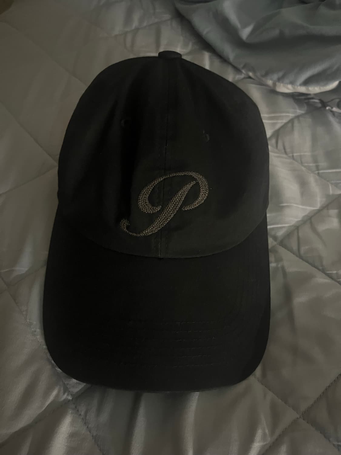 프레프 pref 블랙 p로고 6패널 볼캡 상품이미지1