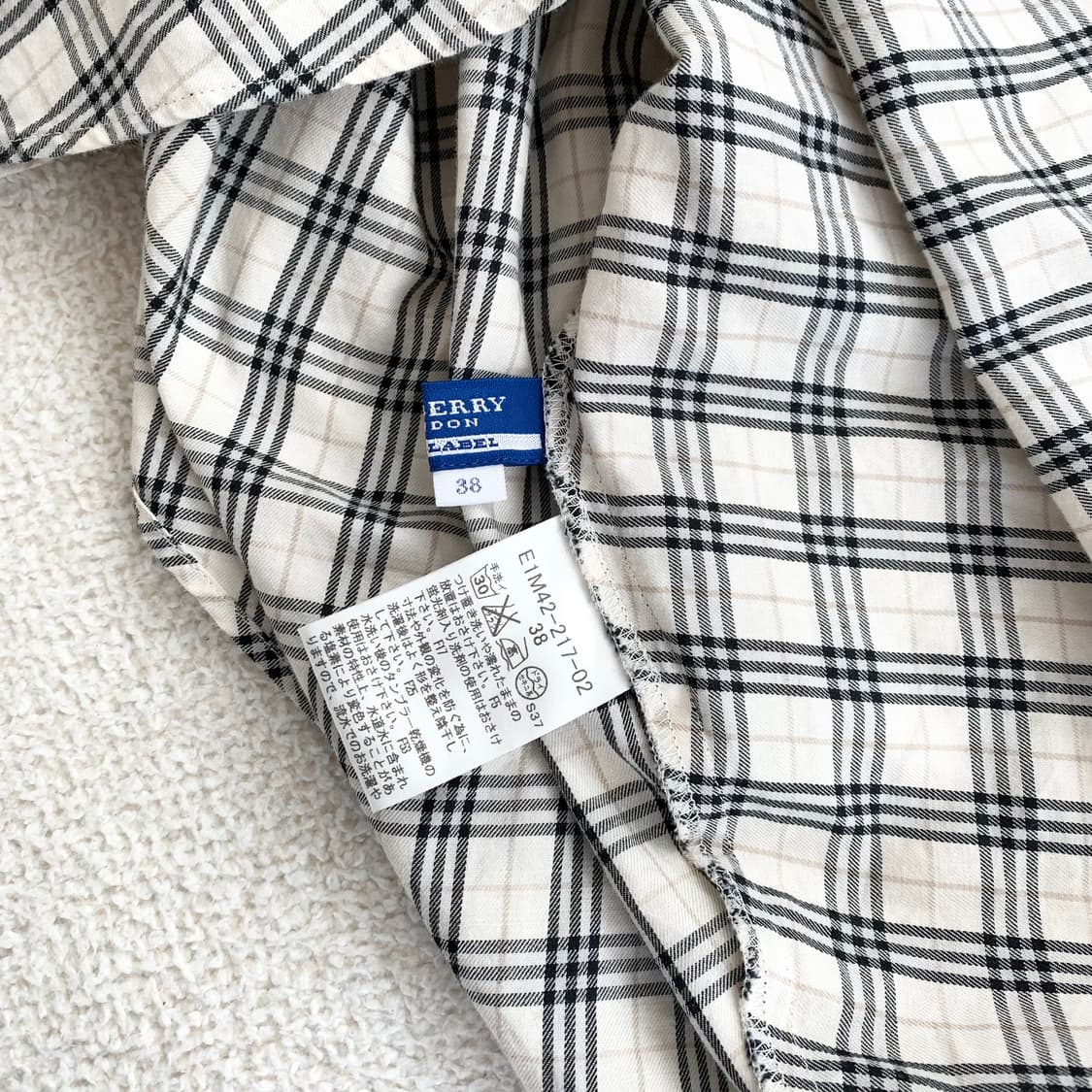 버버리 ♥ Burberry 바닐라 노바체크 퍼프 블라우스 상품이미지3