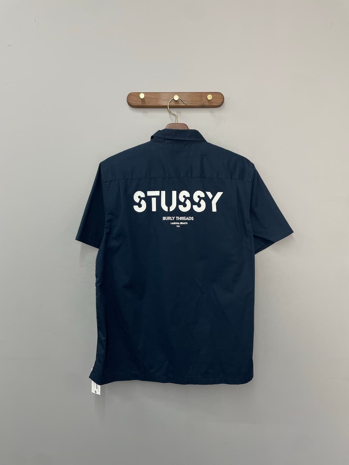 스투시 로고 프린팅 네이비 반팔 셔츠 H2558 상품이미지4