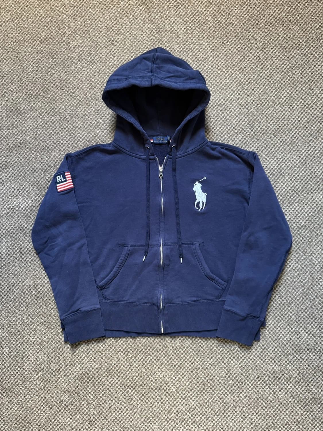 폴로 랄프로렌 빅포니 성조기 후드 집업 상품이미지1