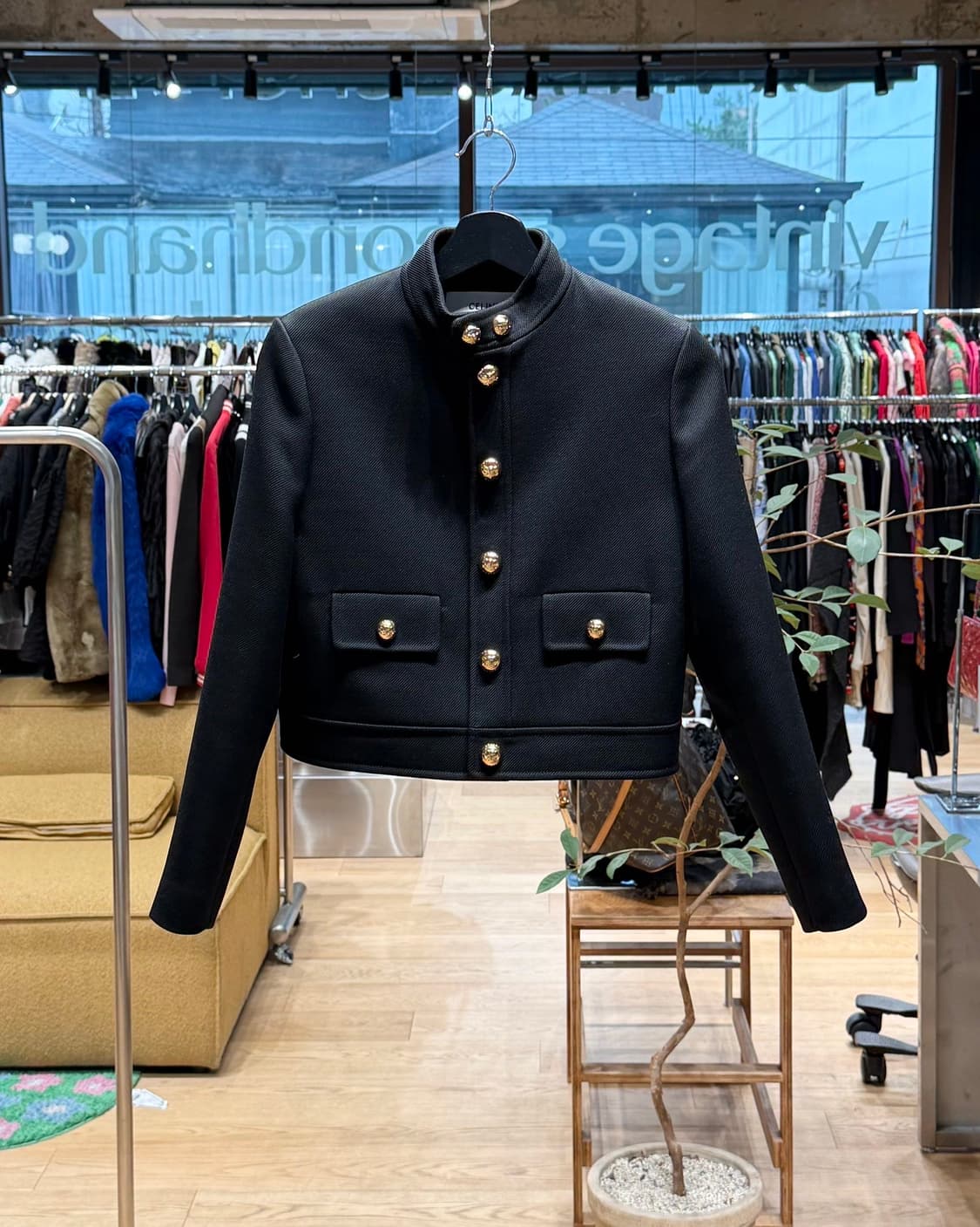 셀린느 블랙 더블 페이스 울 트리코틴 베르누이 자켓 상품이미지1