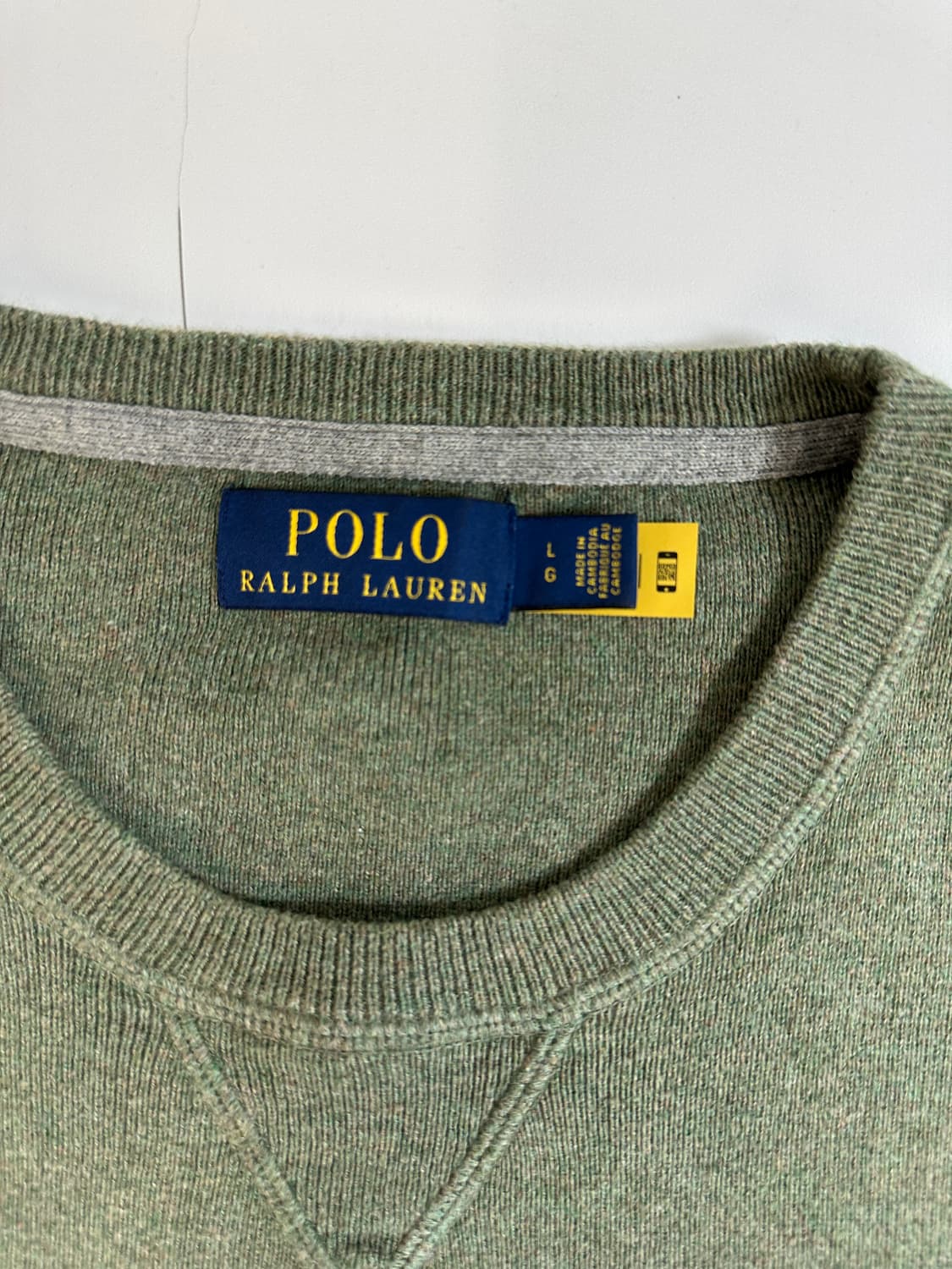 Polo 폴로 랄프로렌 QR현행탭 니트 )올리브 L 상품이미지4