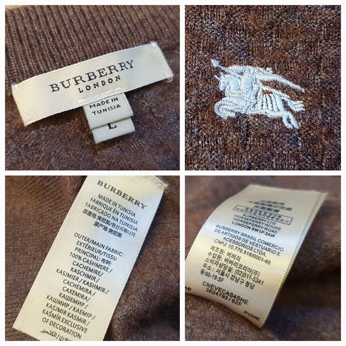 100.버버리 캐시미어 니트(남성) 상품이미지7