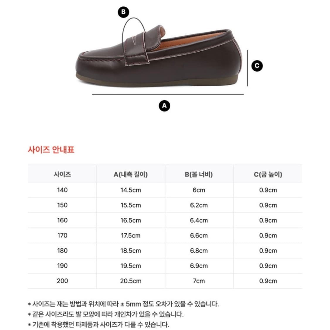 중고 170 키펀트 아동화 브라운 1회만 사용 Kiphant 상품이미지9