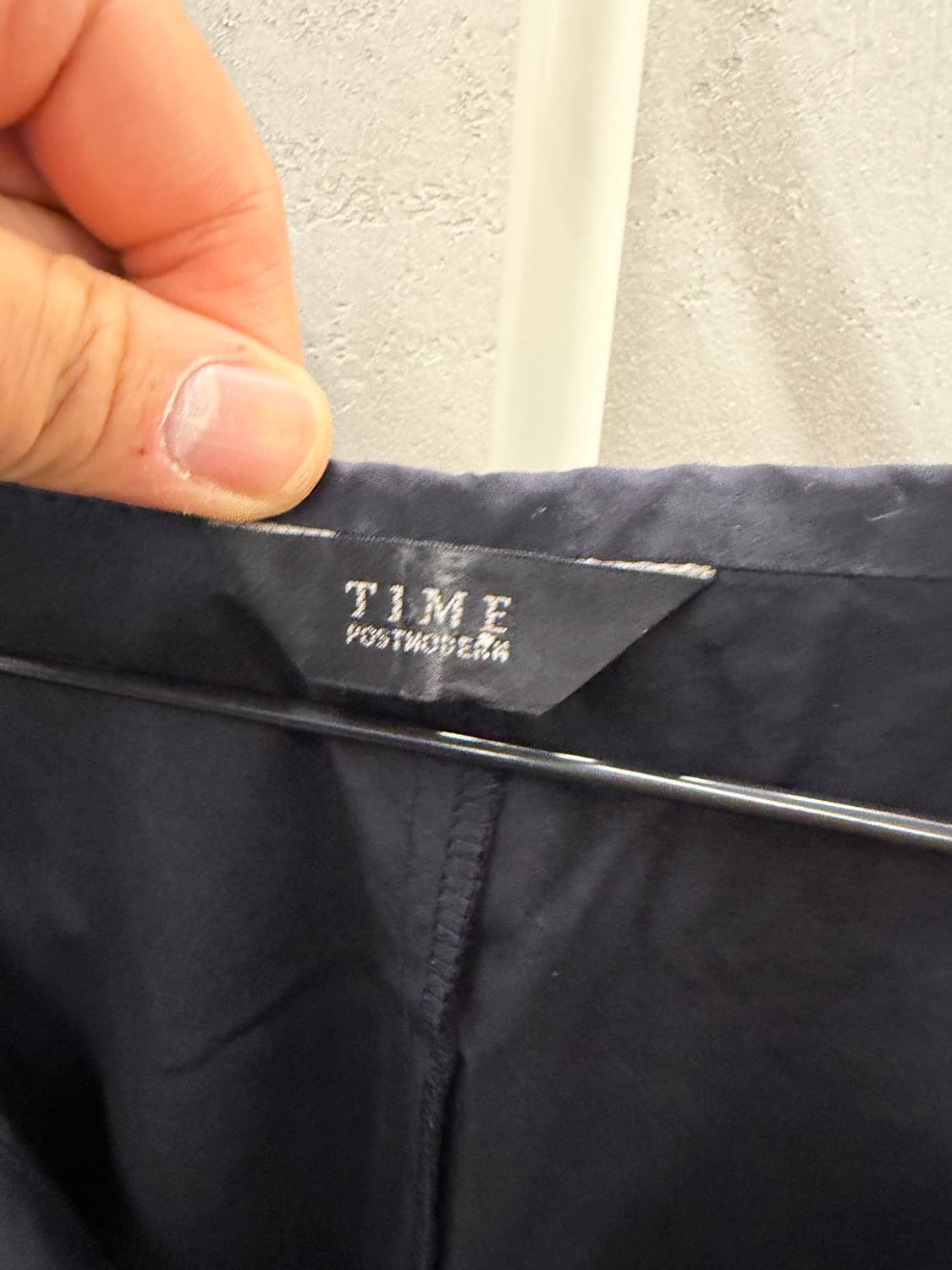 타임 포스트모던 네이비 반팔 블라우스 상품이미지3