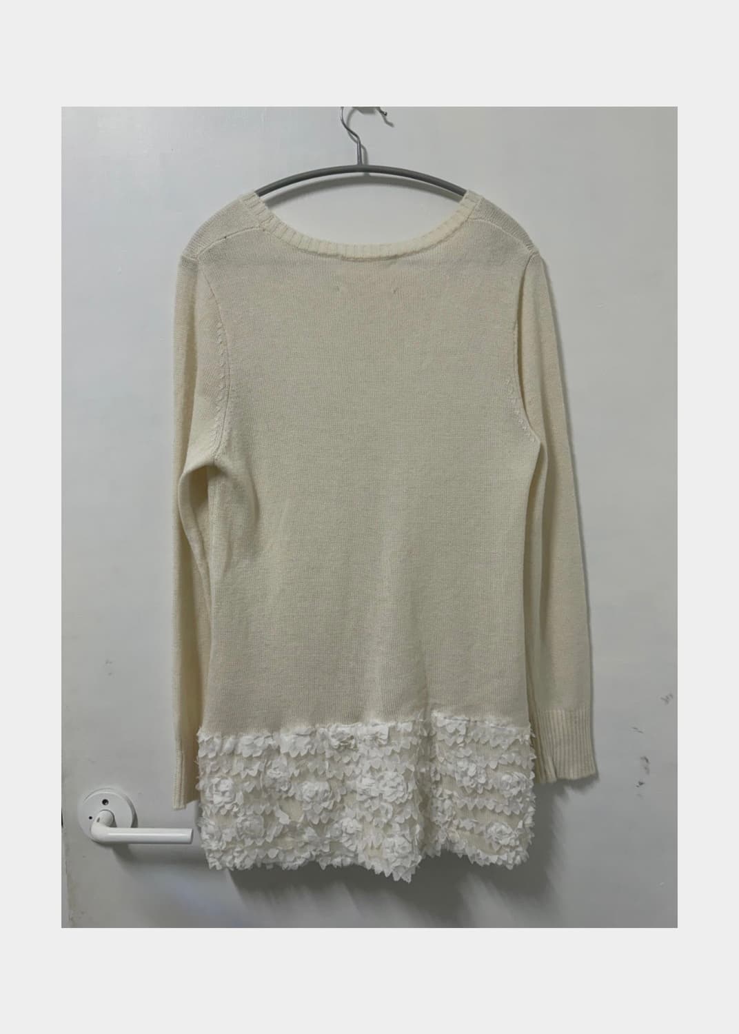 모리걸 레이스 포켓 라운드 니트 상품이미지4