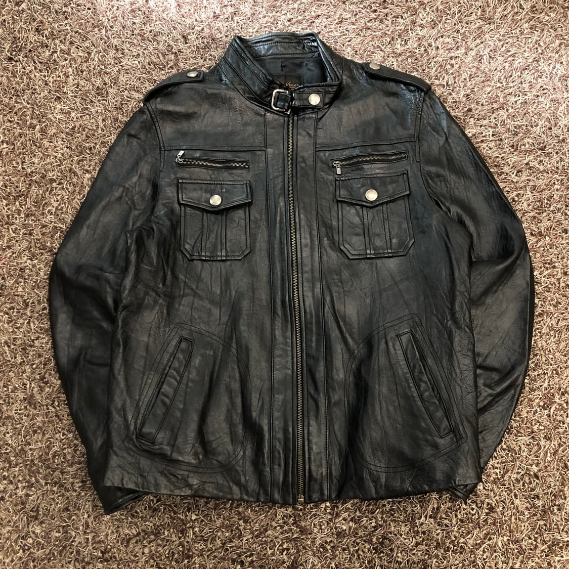 빈티지 양가죽 멀티포켓 레더 가죽 자켓 상품이미지1