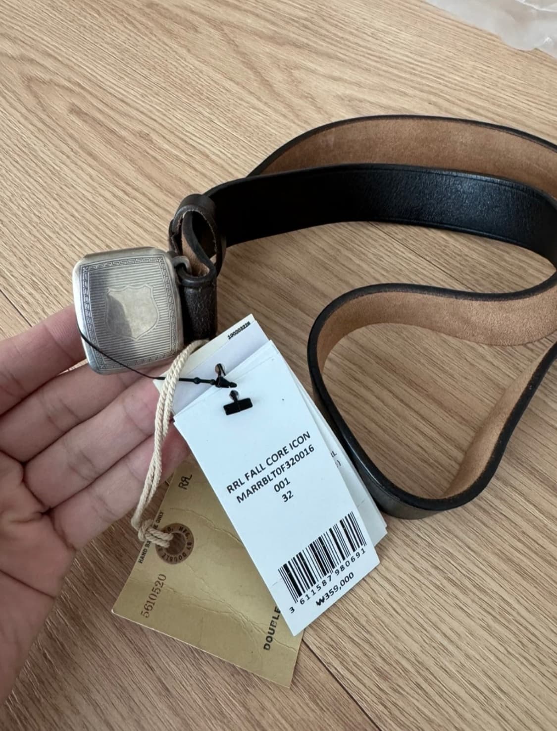 RRL 빈센스 벨트 32size 상품이미지1
