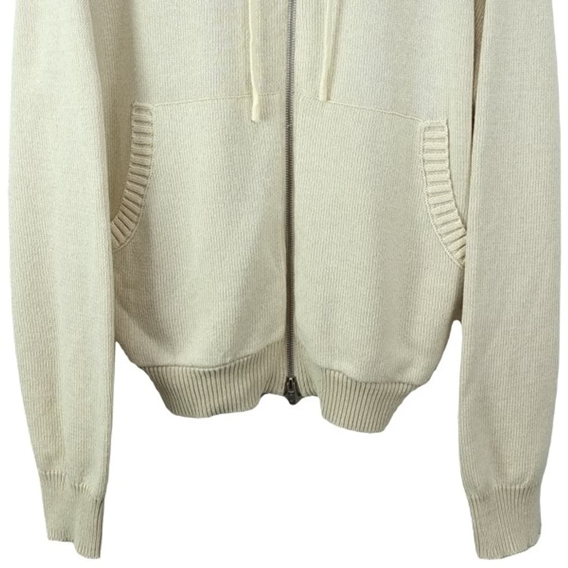 [그래일즈] 로고 엠블럼 오버핏 니트 후드 집업 베이지 M19961 상품이미지5