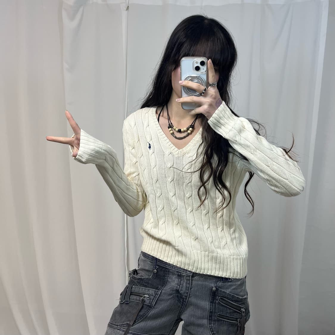 Polo Ivory Cable Knit 상품이미지2