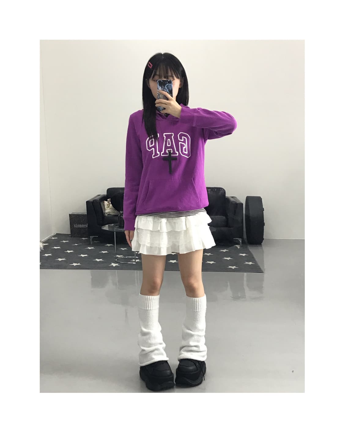 Gap Purple Graphic Hoodies 상품이미지1