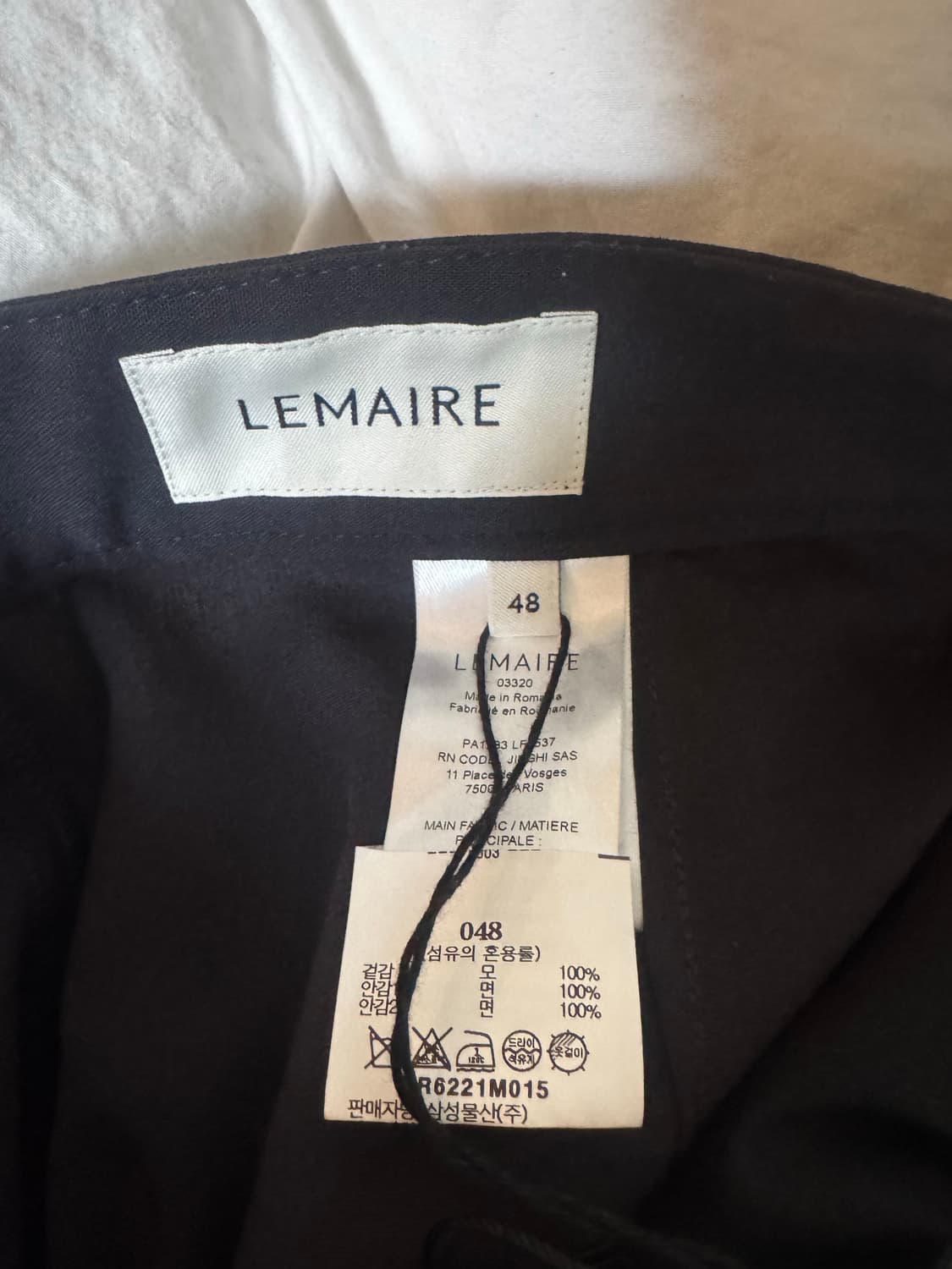 [새상품] 르메르 26SS 싱글 플리츠 팬츠 48 상품이미지6