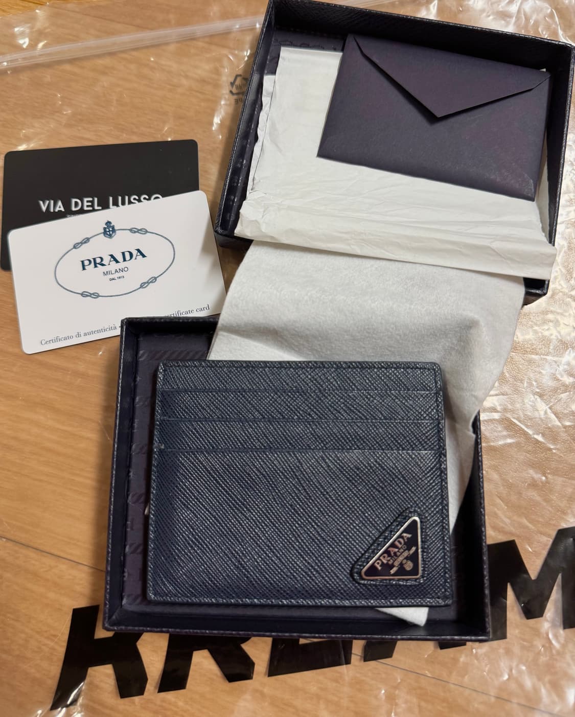 프라다 카드지갑 발틱 블루 상품이미지1
