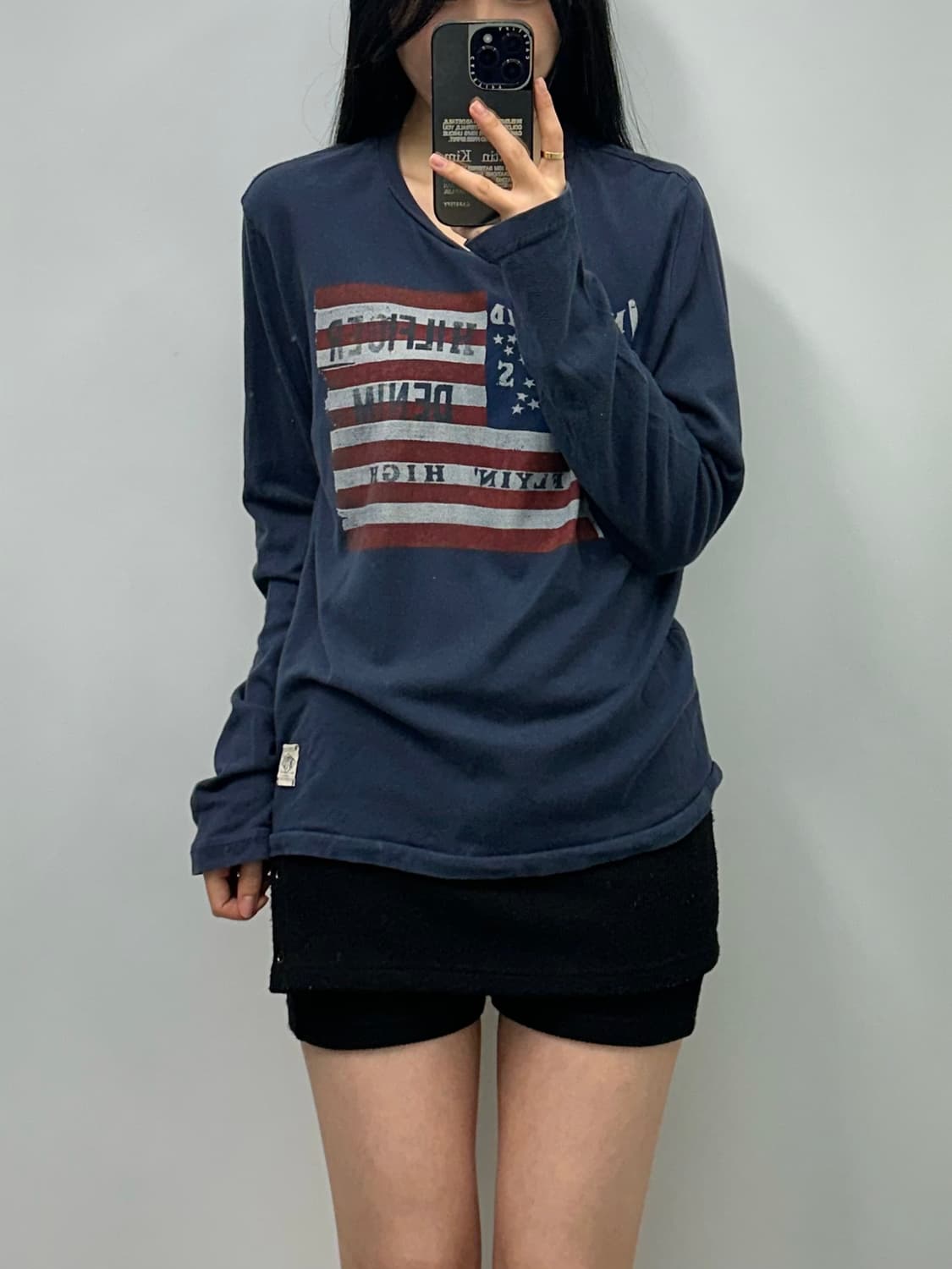 타미힐피거 성조기 네이비 롱슬리브 긴팔티 상품이미지1