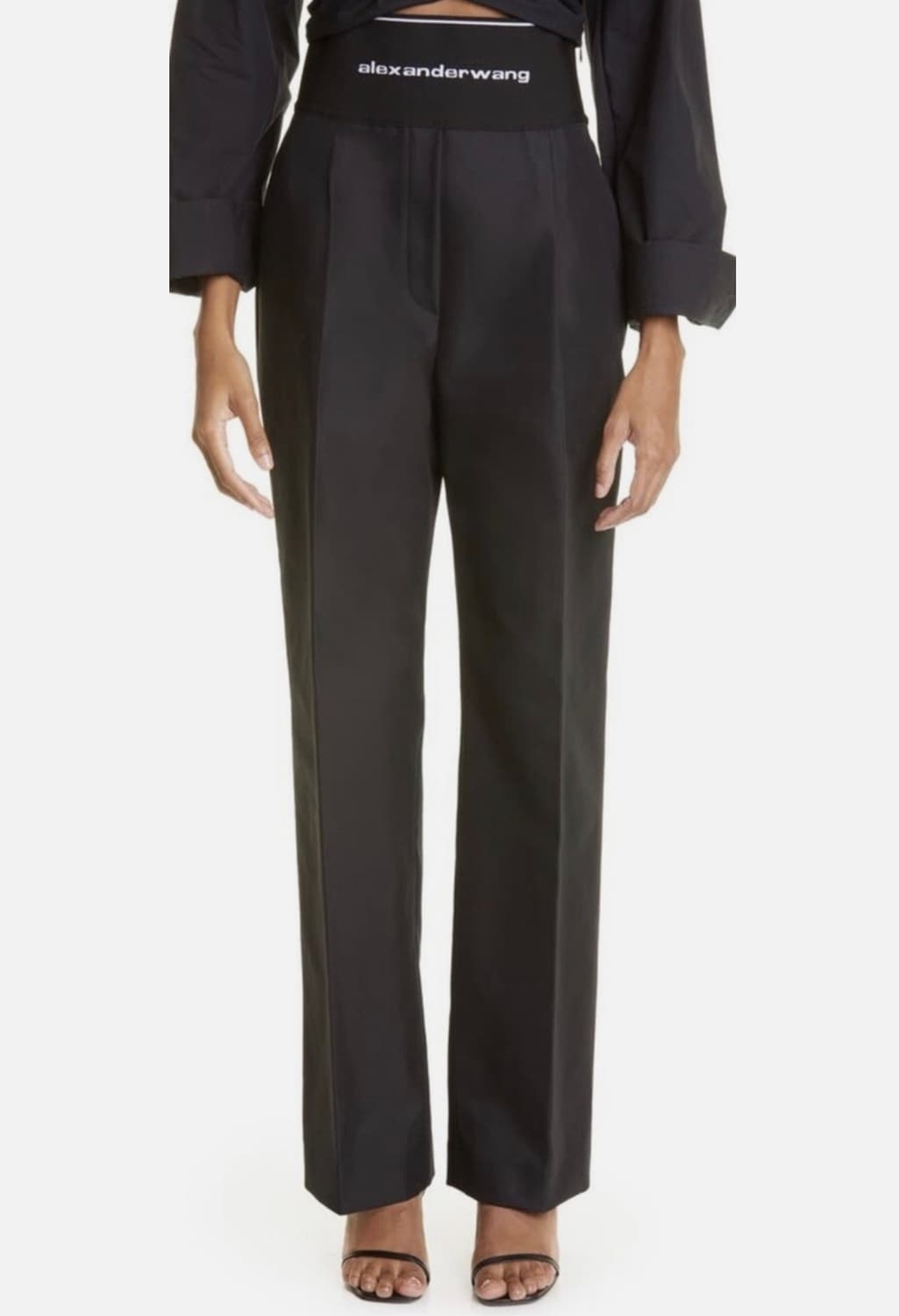 알렉산더왕 로고 엘라스틱 와이드레그 팬츠 2 상품이미지1