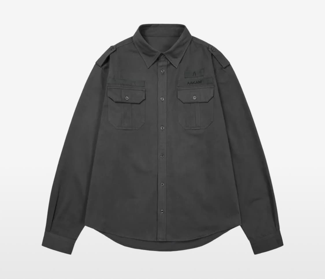 아캄 밀리터리 필드 셔츠 다크 그레이 1사이즈  상품이미지1