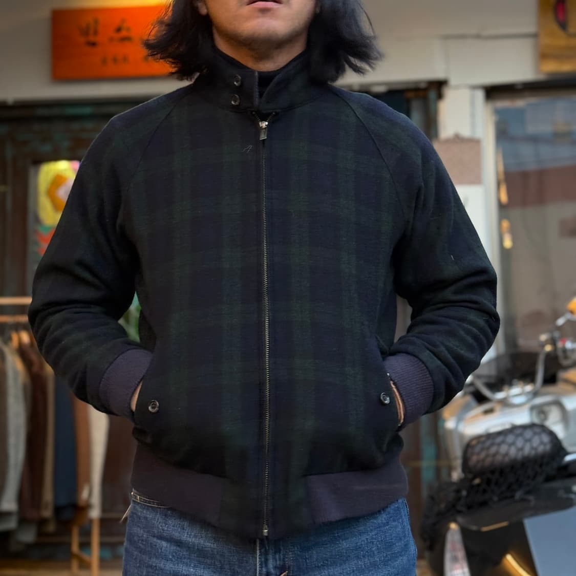 켄트 인 트래디션 블랙와치 울 블랜드 해링턴 자켓 L 상품이미지7