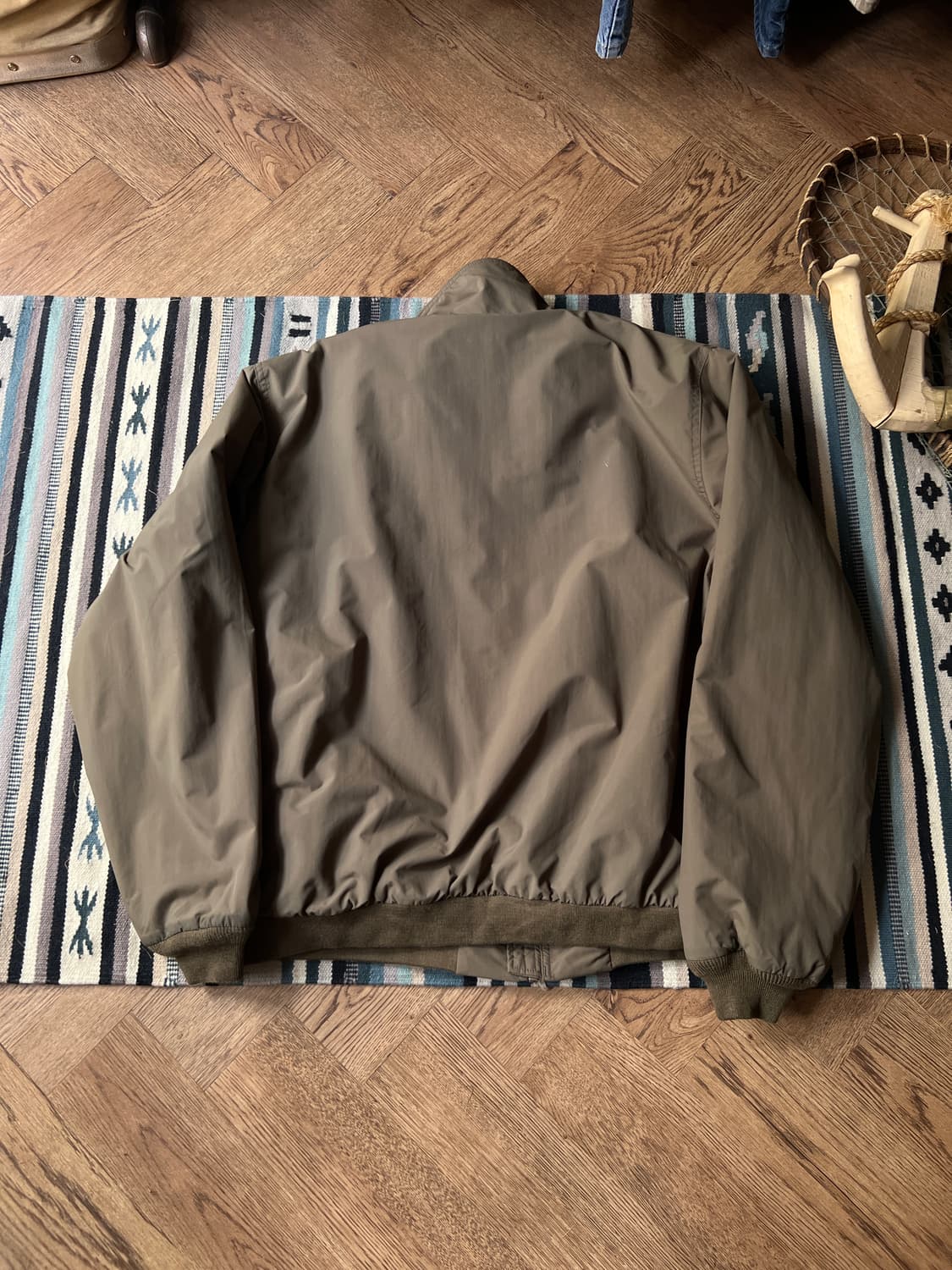 [L]엘엘빈 USA 카키 플리스 웜업 자켓 상품이미지7