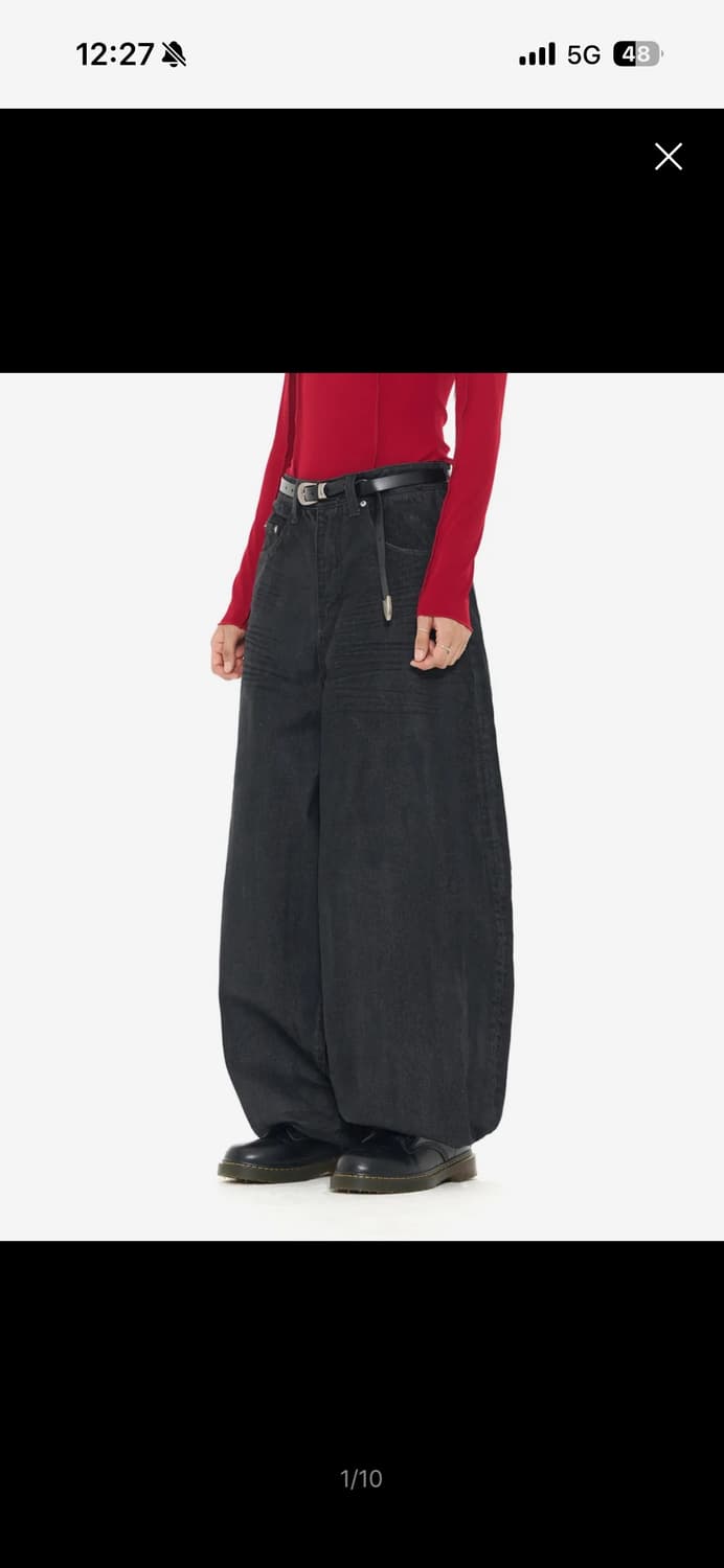 기철  벌룬핏 데님팬츠 S사이즈 상품이미지1